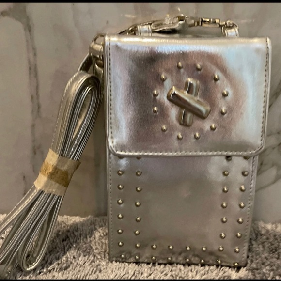 Handbags - Silver Crossbody Wallet/Purse